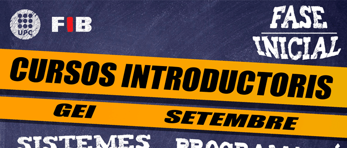 Horaris curs introductori GEI setembre 20